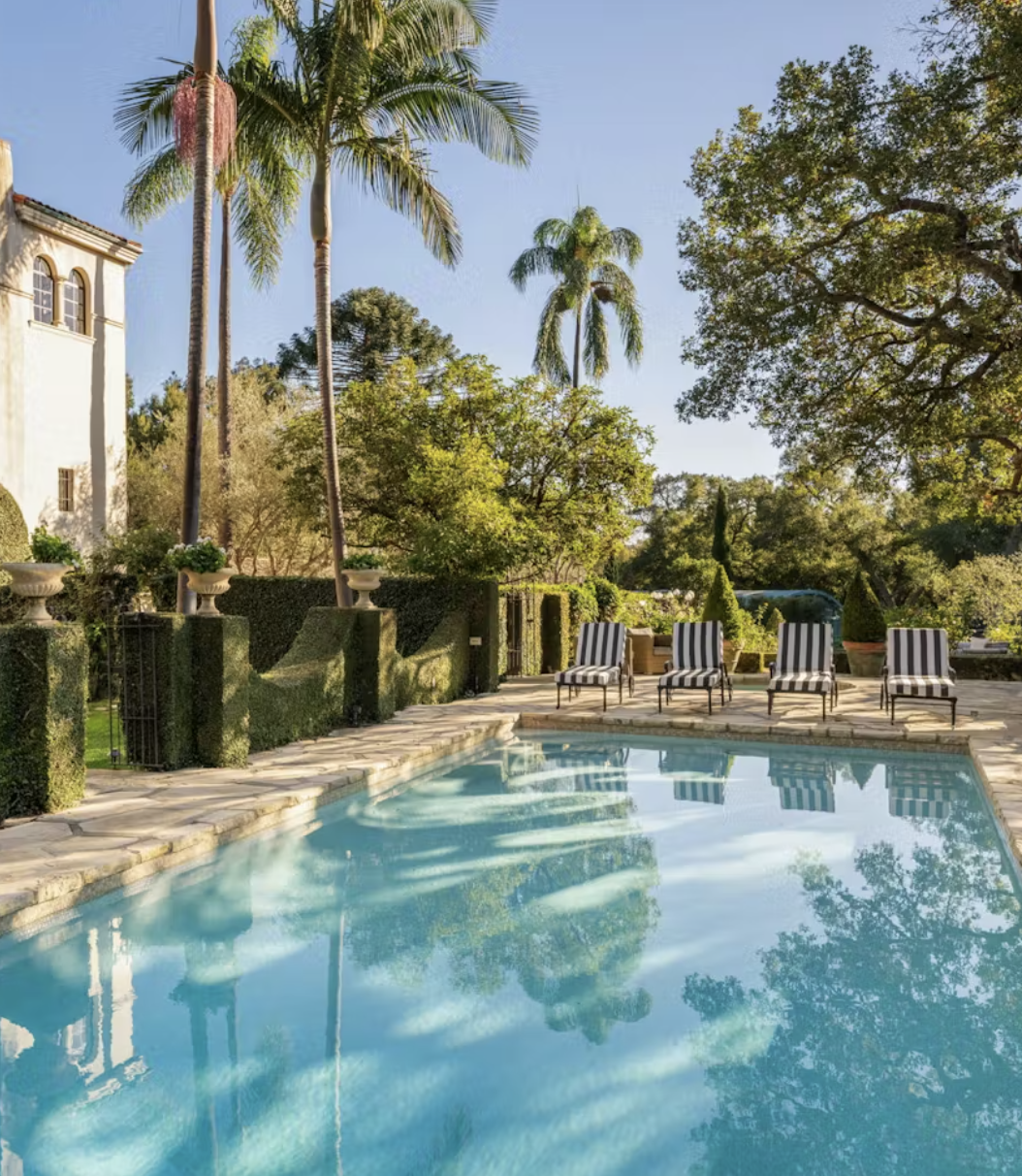 A serene poolside estate on the American Riviera